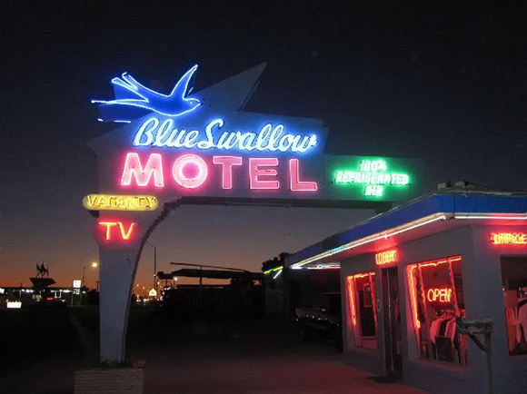 Blue Swallow Neon Sign